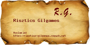 Risztics Gilgames névjegykártya